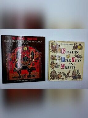 ​Vintage Russian Folk Art Books Bundle - Set of 2 Vintage